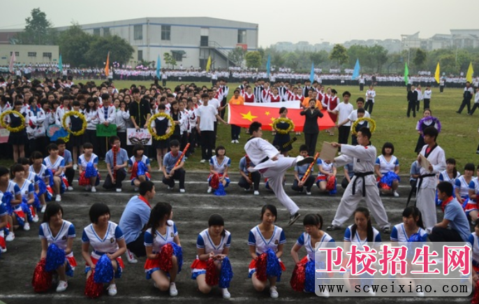 成都衛(wèi)校運動會入場式表演