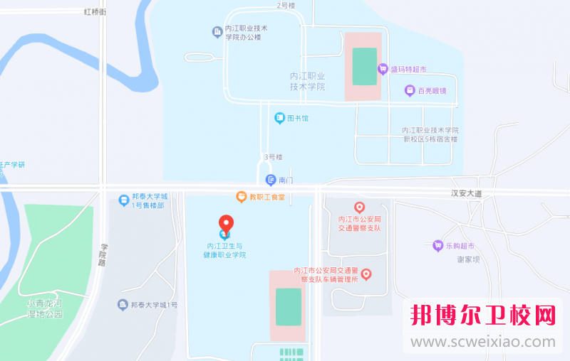 內(nèi)江衛(wèi)生與健康職業(yè)學(xué)院地址在哪里，哪個地區(qū)，哪個城市?